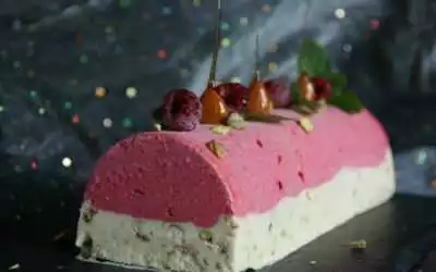 Bûche GLACEE Mi-fruit Mi-nougat