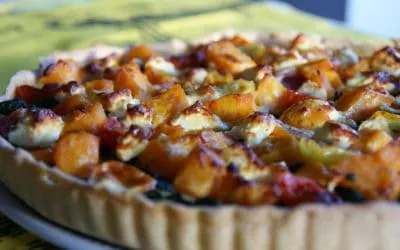 Tarte au POTIMARRON feta et oignons caramélisés